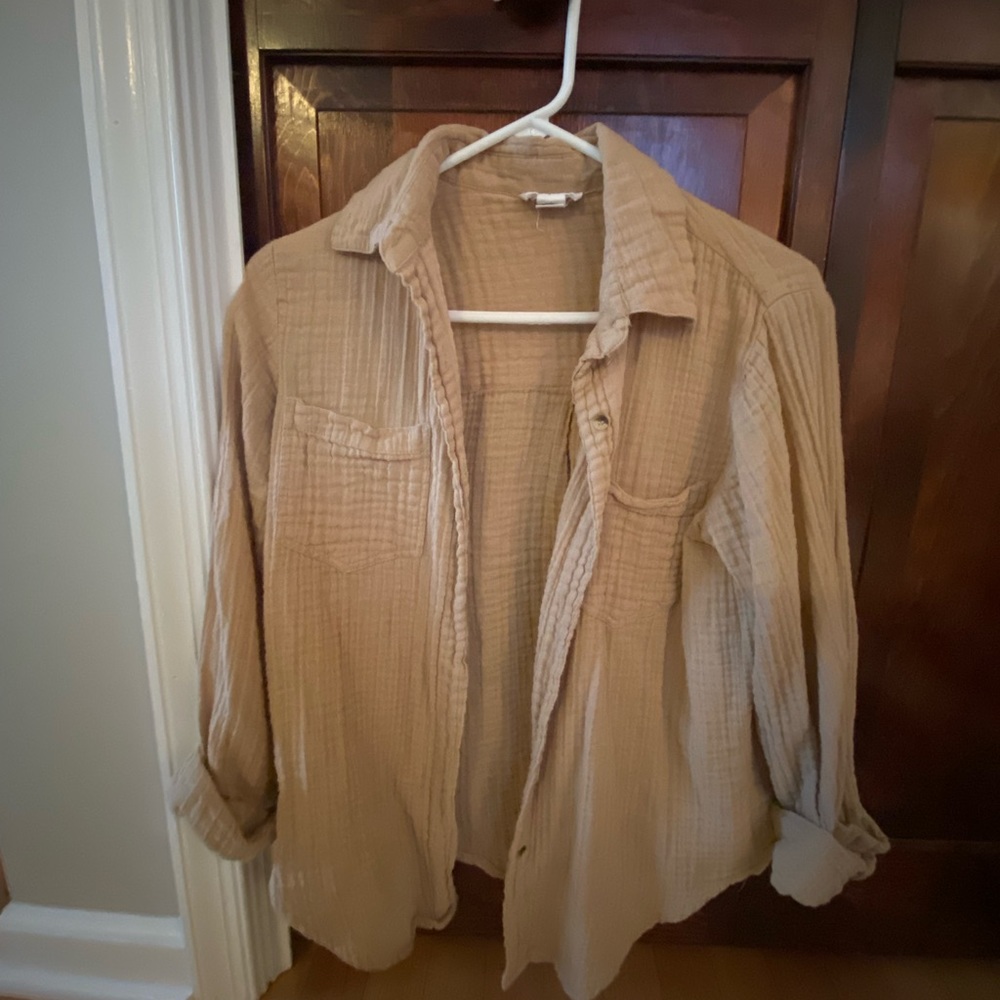 A tan button up! Original from TJMaxx